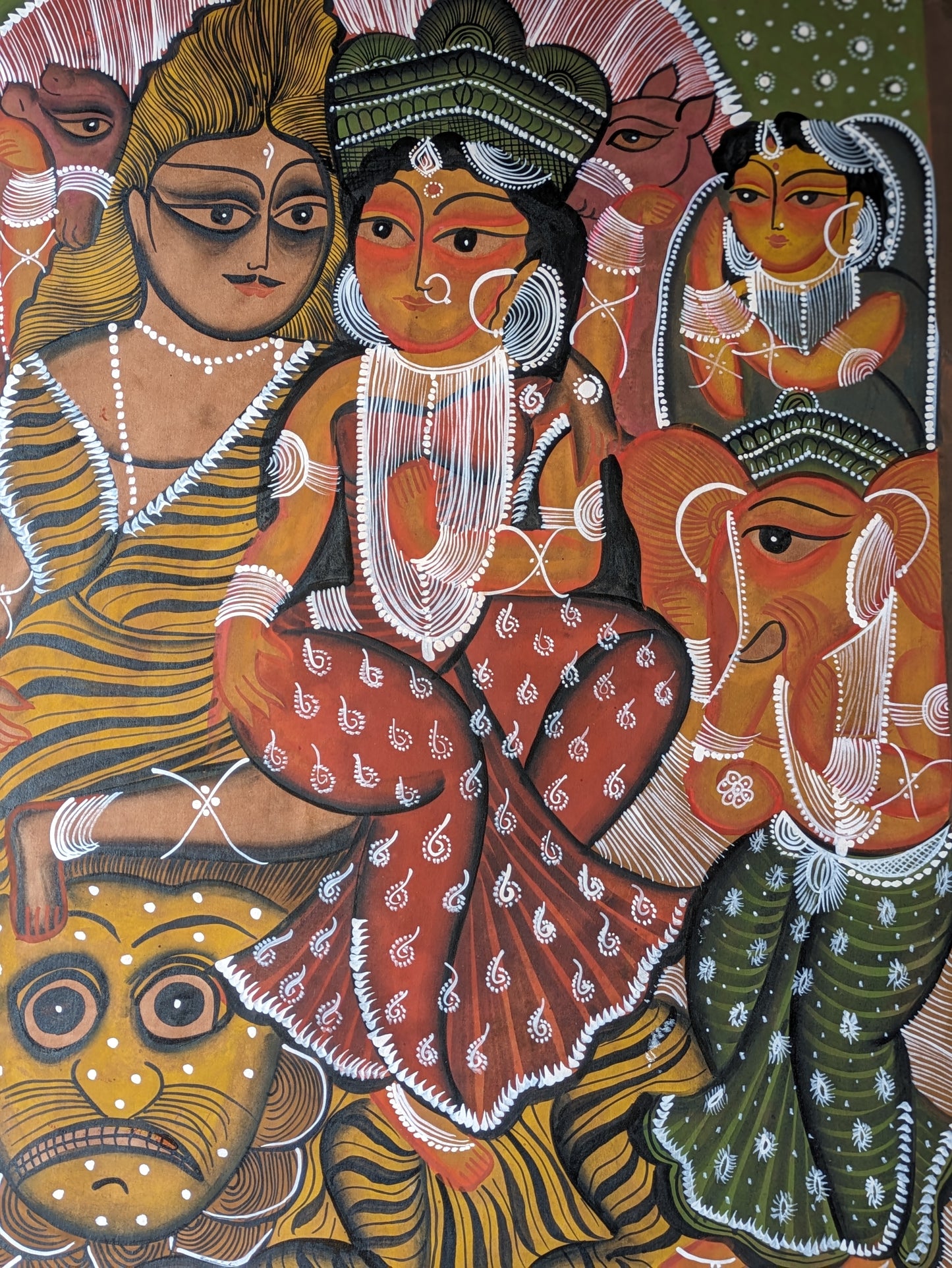 Shiva, Parvati and family - by Swarna Chitrakar
