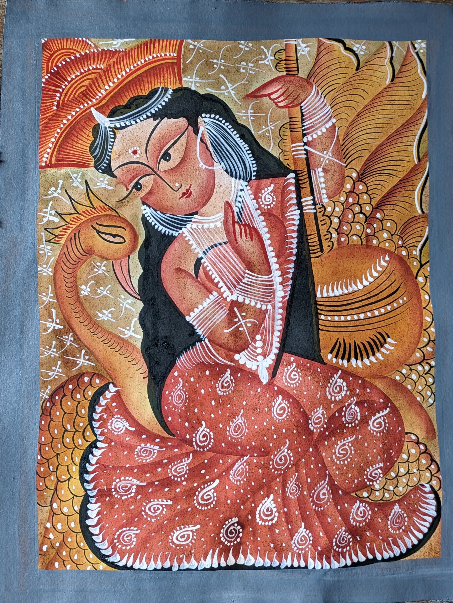 Saraswati - by Swarna Chitrakar