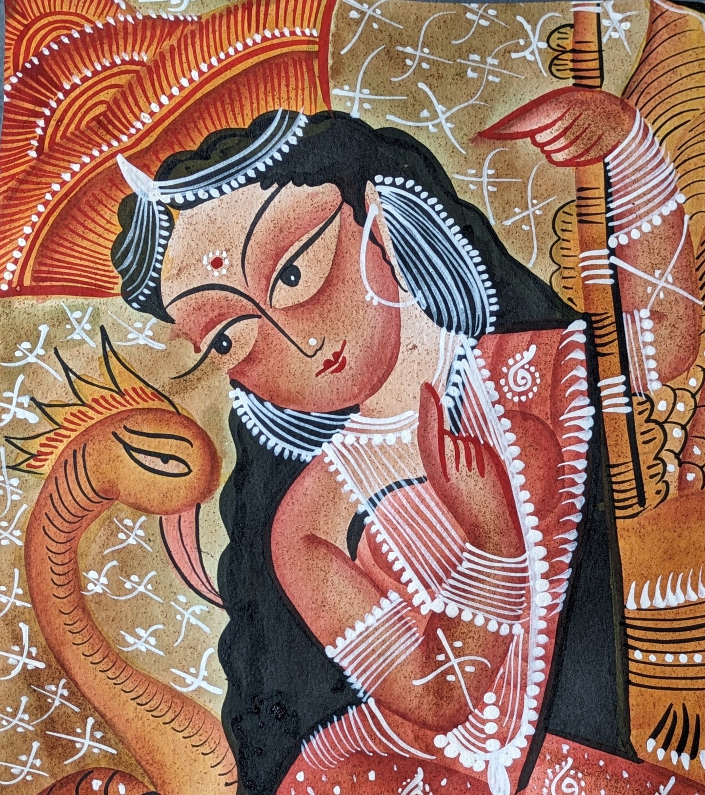 Saraswati - by Swarna Chitrakar