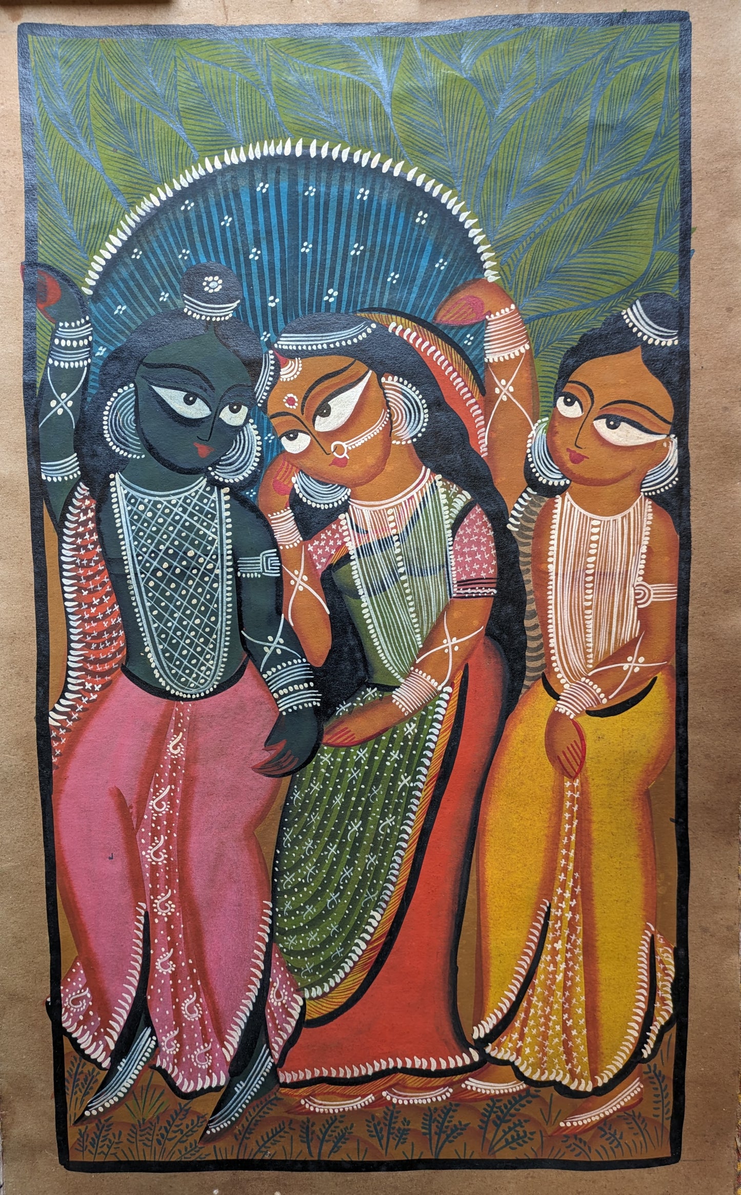 Ram, Sita and Lakshman - by Uttam Chitrakar