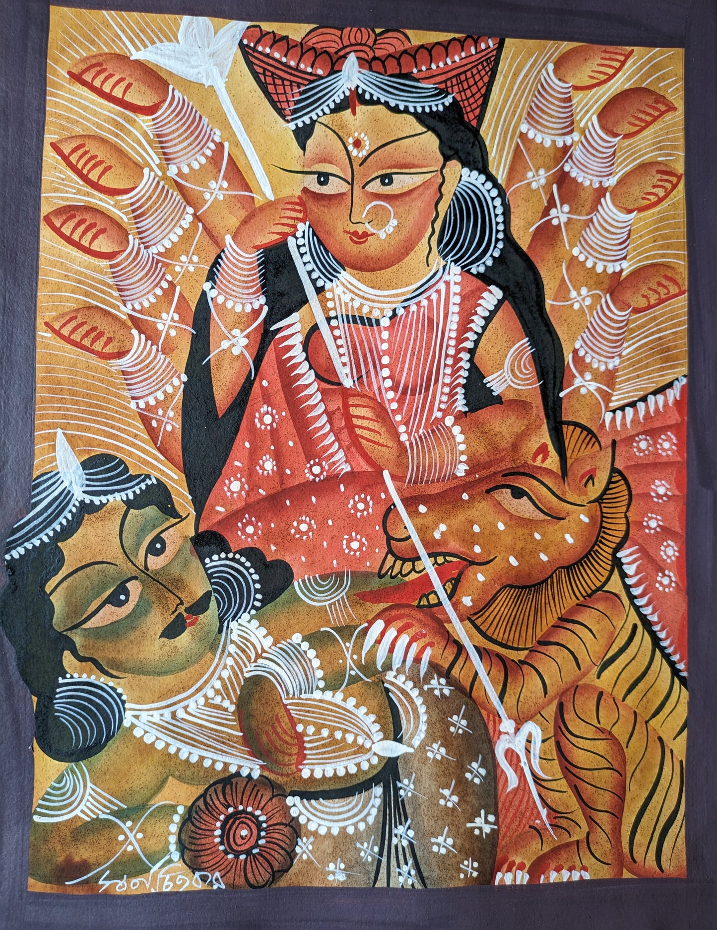 Durga, Resplendent- by Swarna Chitrakar