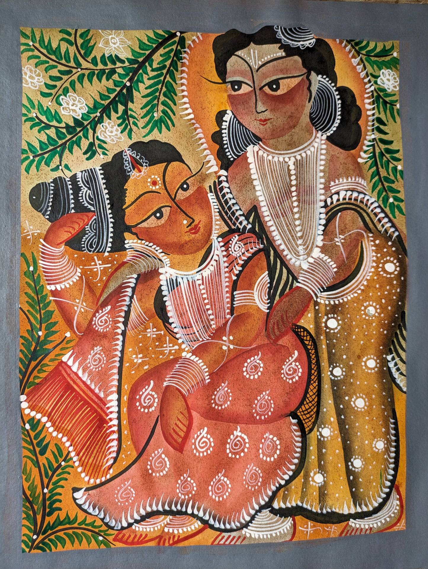 Radha and Krishna - by Swarna Chitrakar