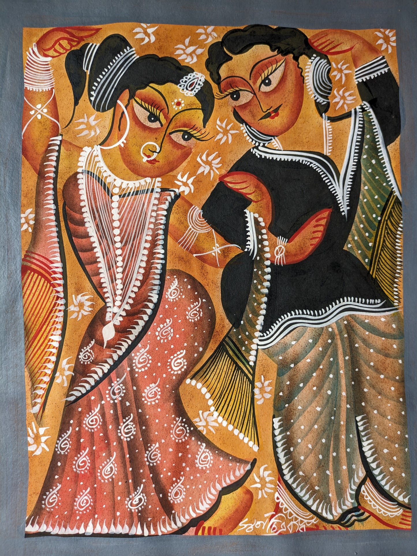 Babu and Bibi enjoy a dance - Swarna Chitrakar