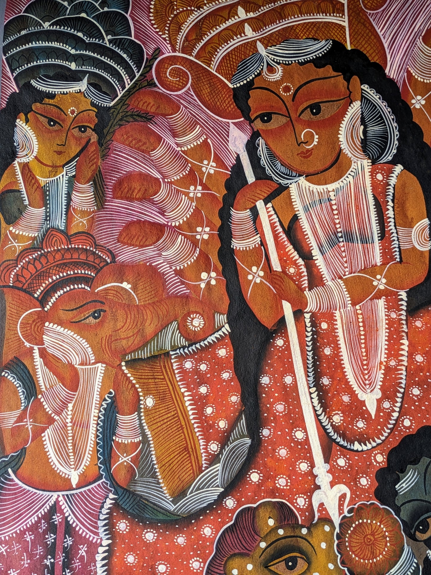 Durga Mahishasurmardini - by Swarna Chitrakar