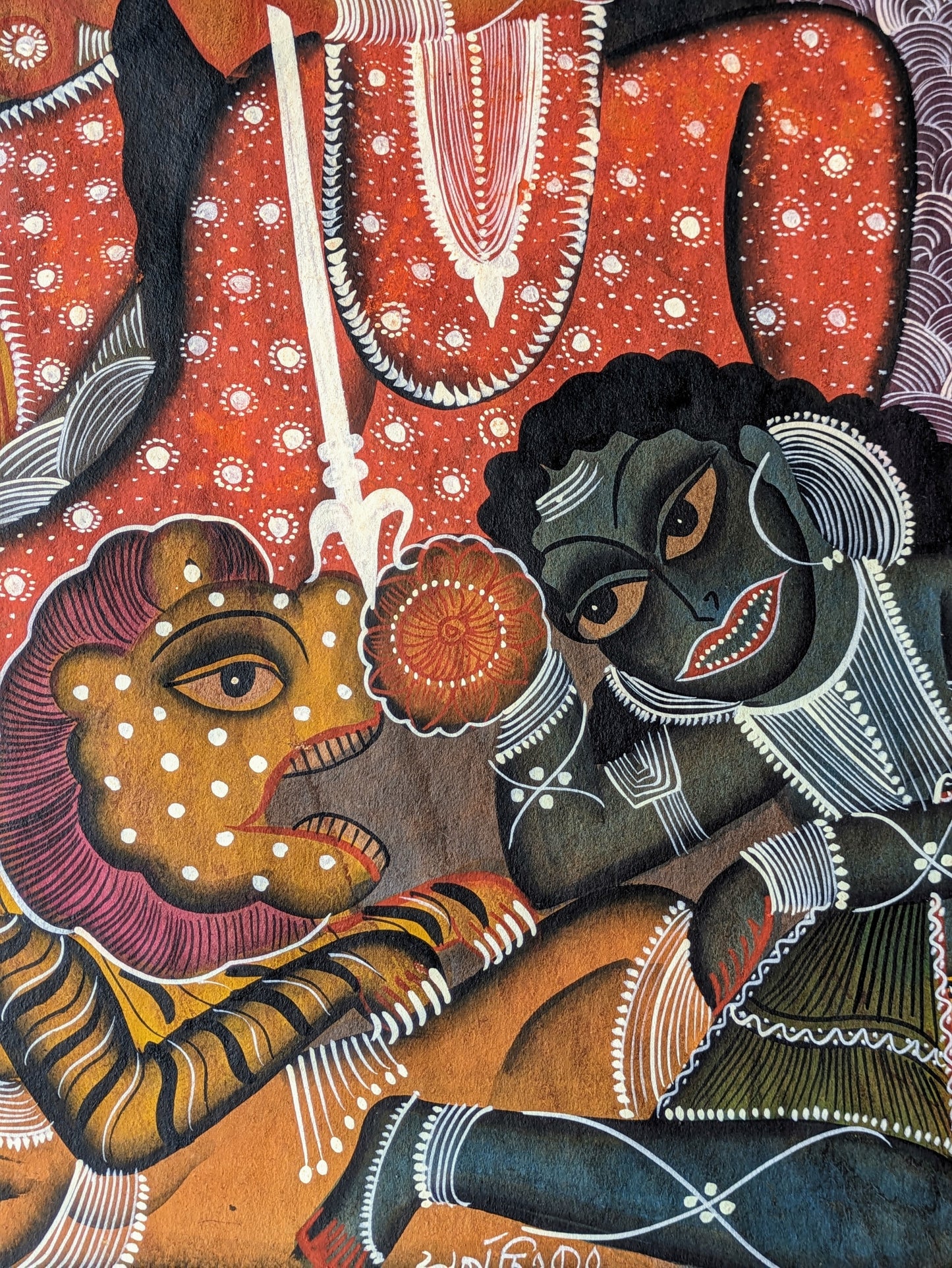 Durga Mahishasurmardini - by Swarna Chitrakar