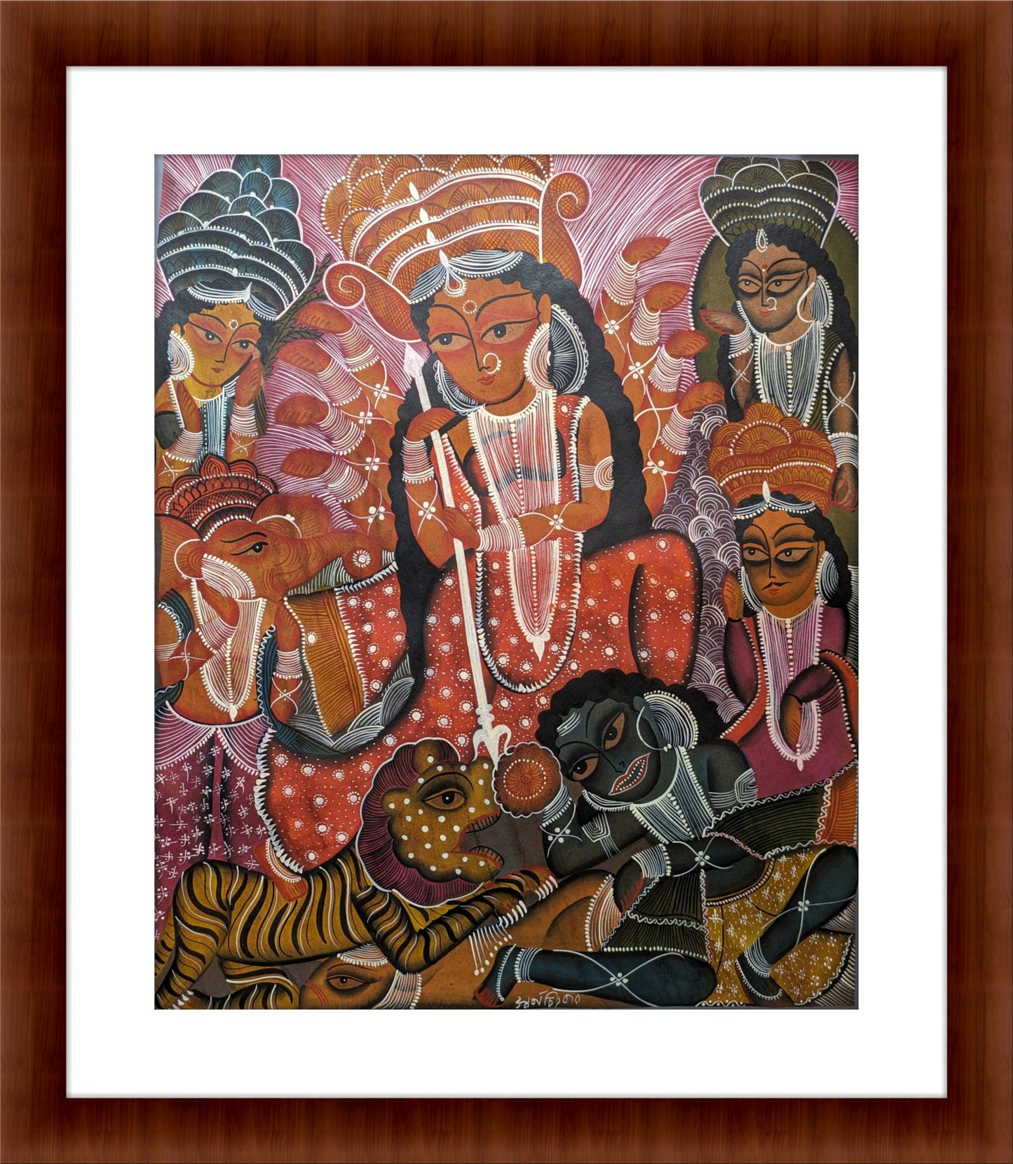 Durga Mahishasurmardini - by Swarna Chitrakar