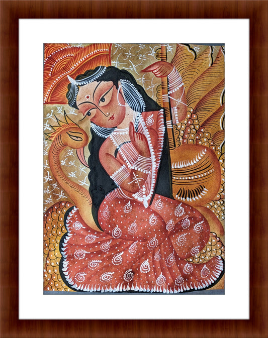 Saraswati - by Swarna Chitrakar